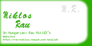 miklos rau business card